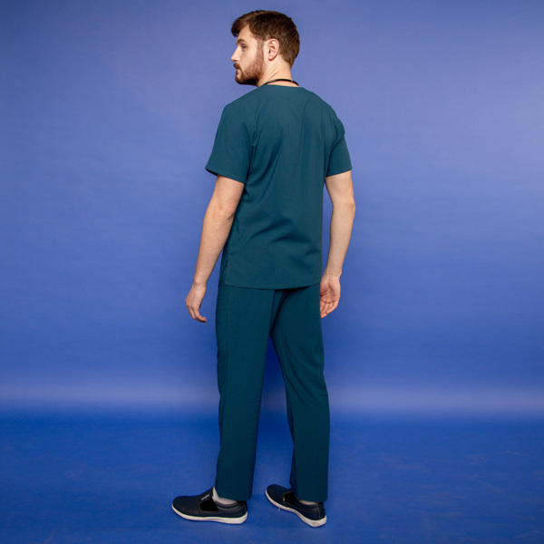 Брюки медицинские мужские Pulse R176, сине-зелёный, XL - фото 2