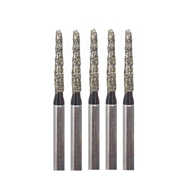 Бор алмазный Ecoline E 856, конус закругленный, D=1.4 мм, FG, черный, 5 шт - фото 0