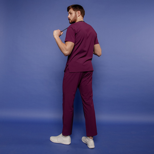 Брюки медицинские мужские Pulse R143, пурпурно-фиолетовый, XL - фото 2