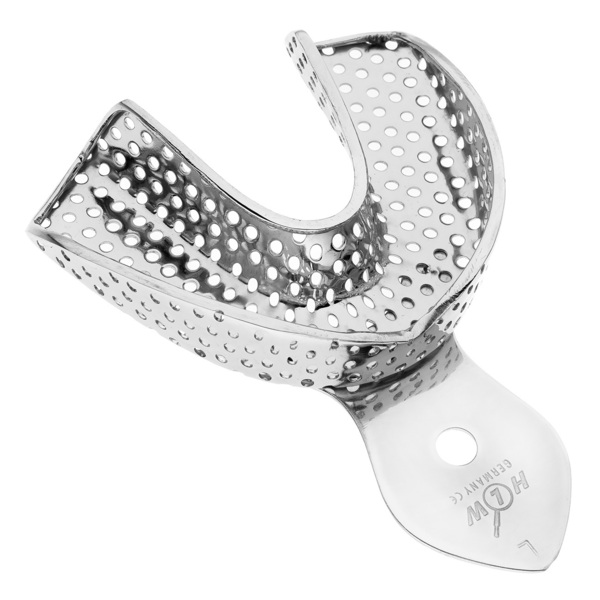 Ложка слепочная HLW, нижняя челюсть, размер L, перфорированная, 1 шт - фото 0