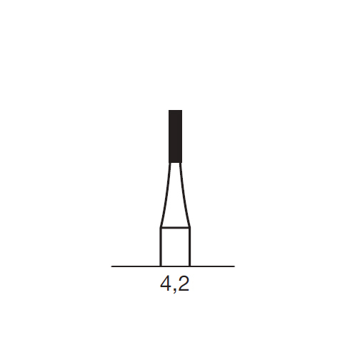 Бор твердосплавный CB 31, цилиндр с зубцами, D=1.0 мм, L=4.2 мм, HP, синий - фото 1