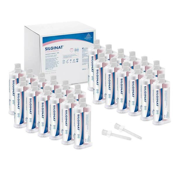 Оттискный материал Kettenbach Silginat Strawberry, на основе А-силикона, розовый, 24x50 мл