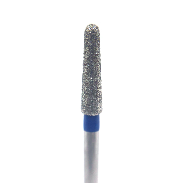 Бор алмазный Ecoline E 856, конус закругленный, D=2.1 мм, FG, синий, 1 шт - фото 0