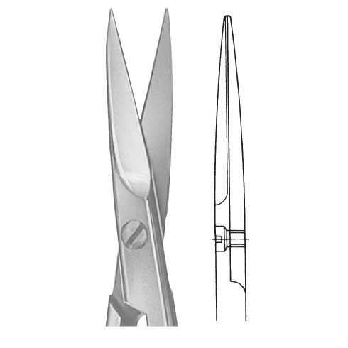 Ножницы препаровальные, прямые, остроконечные, длина 90 мм - фото 1