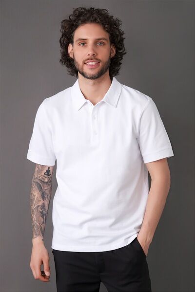 Поло мужское Тезис TZ550, белый, 56 - фото 0