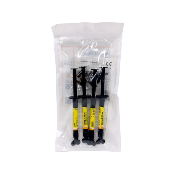 Temp it Flow — светоотверждаемый временный пломбировочный материал, желтый, шприц 1.2 мл х 4 шт - фото 1