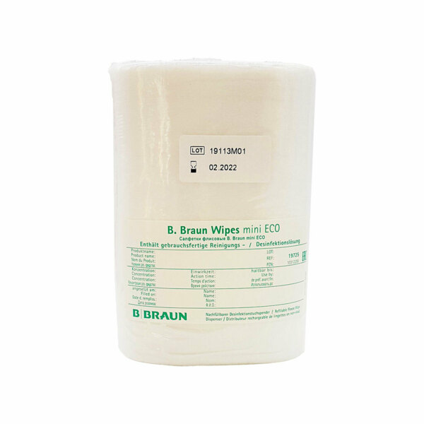 Салфетки B.Braun Wipes mini Eco, для малого диспенсера, флисовые, 150х200 мм, 60 шт - фото 0