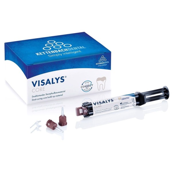 Visalys Core White Syringe Intro pack— композит двойного отверждения, белый, 1х5 мл, аксессуары - фото 0