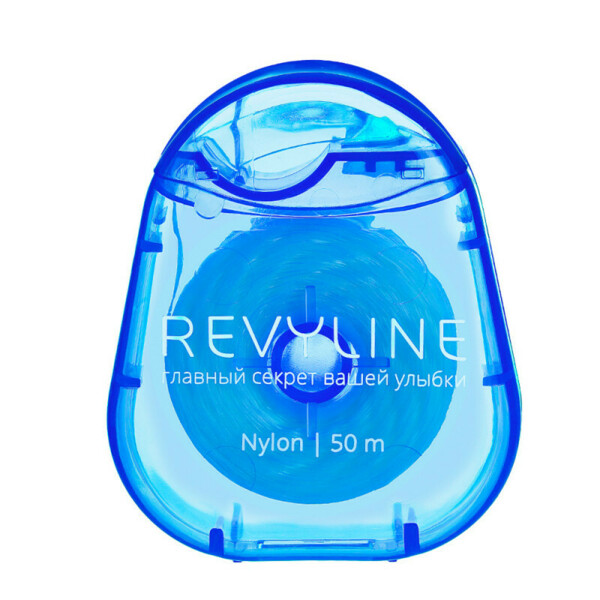 Зубная нить Revyline, нейлон, вощеная, мятная, синяя, 50 м - фото 1