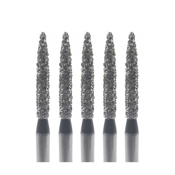 Бор алмазный Ecoline E 862 SC, пламя, D=1.2 мм, FG, черный, 5 шт - фото 0