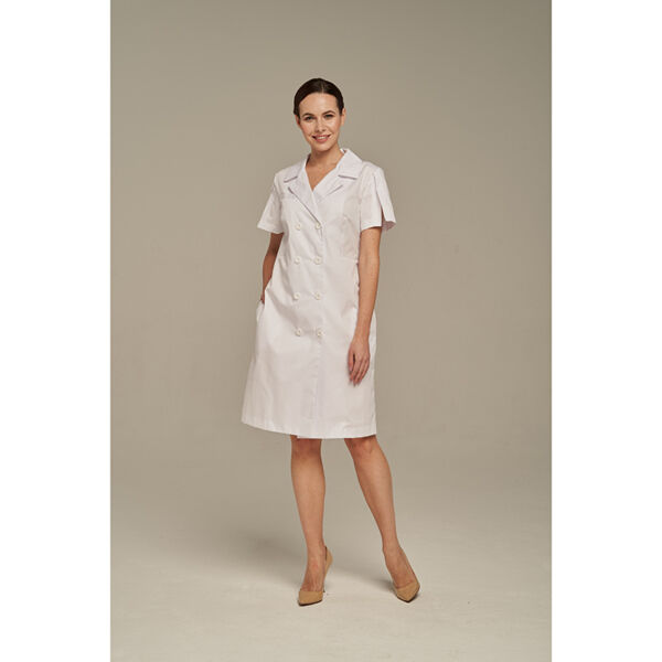 Халат женский Dr. Nice двубортный, белый, 52 - фото 0