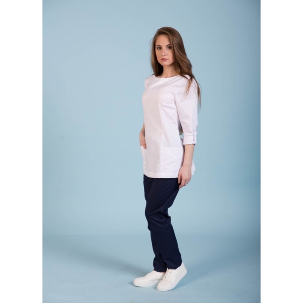 Туника женская Dr. Nice с молнией сзади, белый, 54 - фото 1