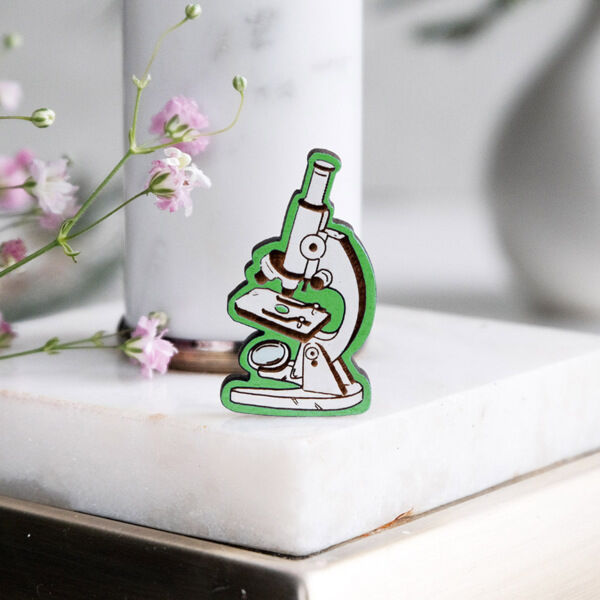 Значок "Микроскоп", зеленый - фото 1