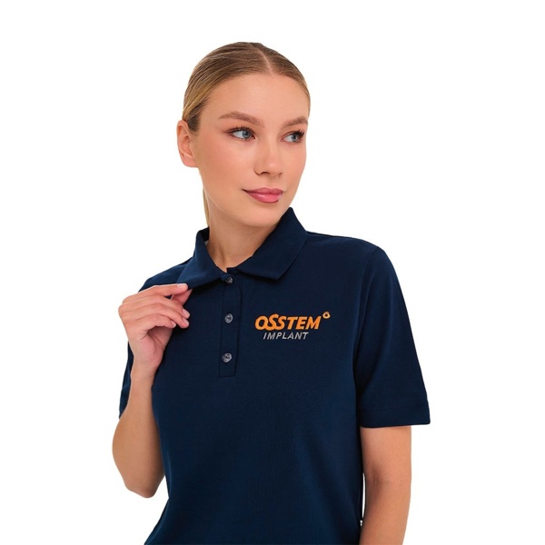 Поло женское Амрита "Osstem", темно-синий, 44 размер - фото 0