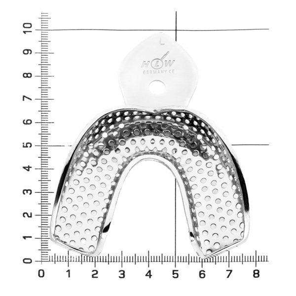 Ложка слепочная HLW, нижняя челюсть, размер L, перфорированная, 1 шт - фото 1