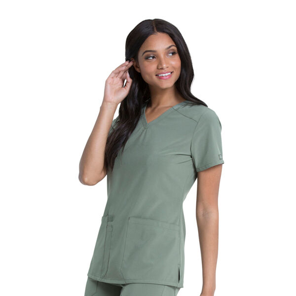 Топ медицинский женский Dickies DK615, зеленый, M - фото 1