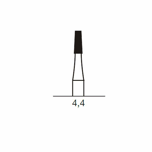 Бор твердосплавный CB 33, конус плоский, с зубцами, D=1.6 мм, L=4.4 мм, FG, синий - фото 2