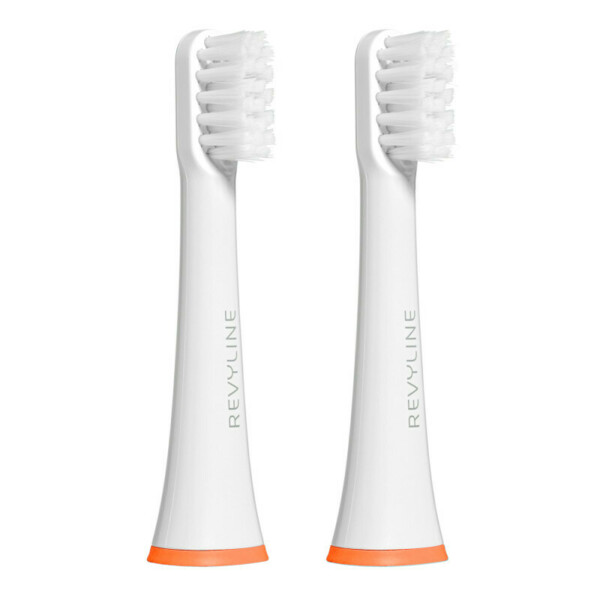 Насадка Revyline RL 050 Kids, для электрических звуковых зубных щёток, белый/оранжевый, 2 шт - фото 2