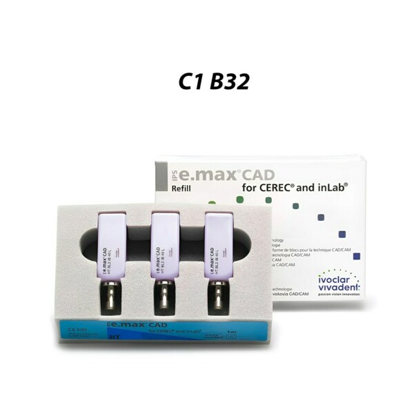 IPS e.max CAD CEREC/inLab LT - блоки из стеклокерамики, цвет C1 B32, 3 шт - фото 0