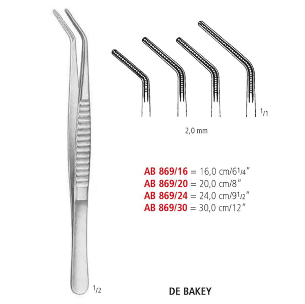 Пинцет хирургический Nopa Instruments, изогнутый - фото 1
