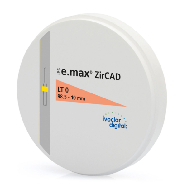 IPS e.max ZirCAD LT - диск для фрезерования, цвет A1, 98.5х25 мм - фото 0