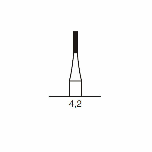 Бор твердосплавный CB 21, цилиндр, D=0.9 мм, L=4.2 мм, FG, синий - фото 1