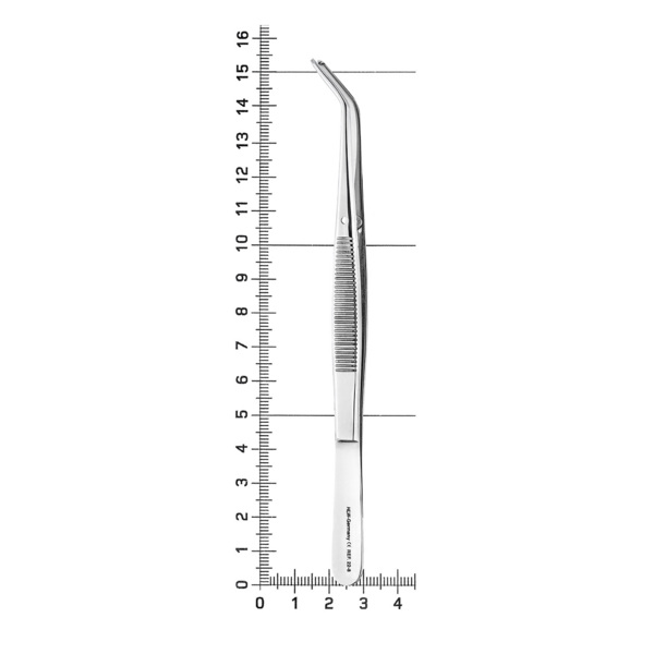 Пинцет стоматологический HLW Goldman-Fox 22-8*, изогнутый, левый, 150 мм - фото 4