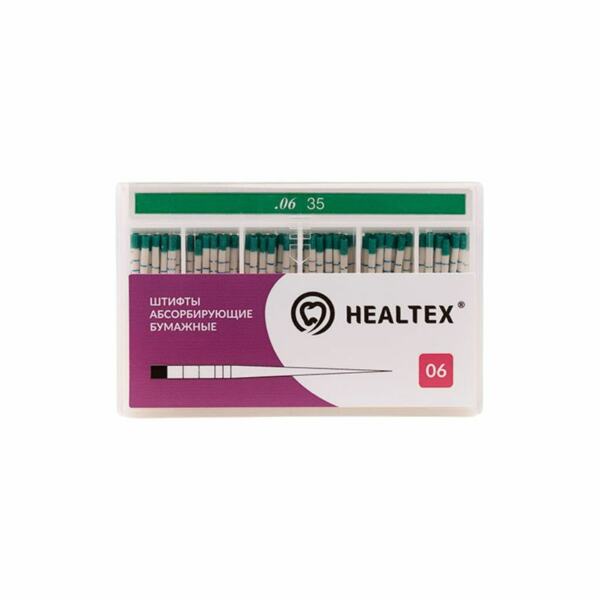 Штифты бумажные Healtex, абсорбирующие, с маркировкой длины, №35/.06, 100 шт - фото 0