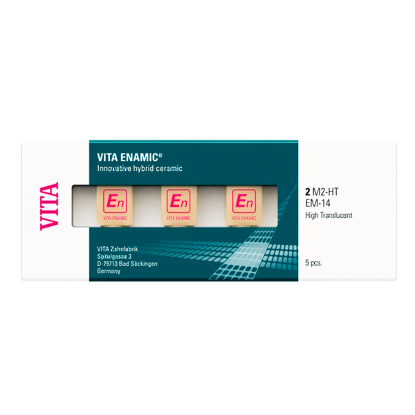VITA ENAMIC for inLab - блоки из гибридной керамики, высокая прозрачность, цвет 2M2-HT, размер EM14, 5 шт - фото 0
