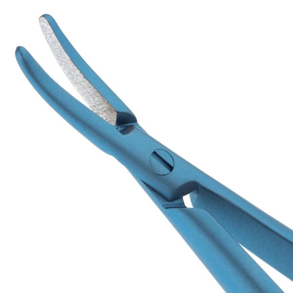 Иглодержатель микрохирургический, изогнутый, 1 мм, длина 160 мм - фото 1