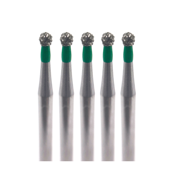 Бор алмазный Ecoline E 801, шаровидный, D=3.1 мм, FG, зеленый, 5 шт - фото 0