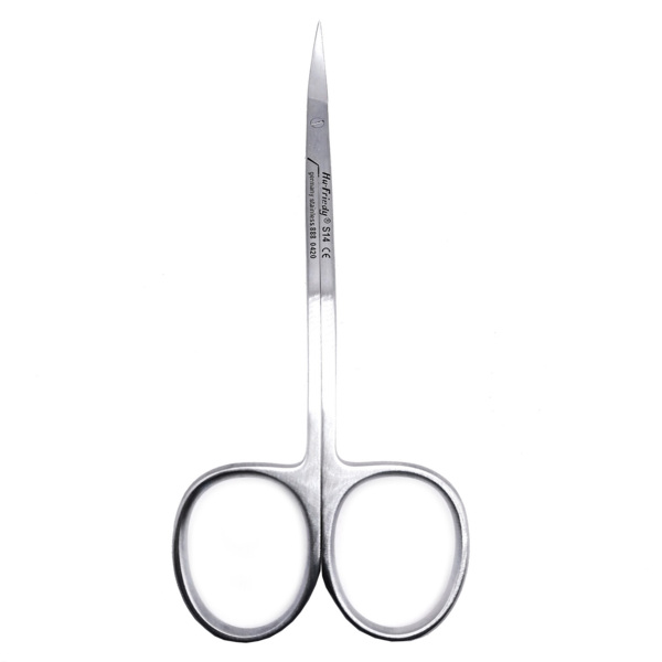 Ножницы LaGrange #14, остроконечные, двойной изгиб, 1 зубчатое лезвие, 11,5 см - фото 1