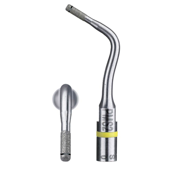 Насадка ультразвуковая Acteon Perfect Margin PMS2, ортопедическая, для препарирования уступа, прямая плоская, 46 мкм, желтый, 1 шт - фото 1