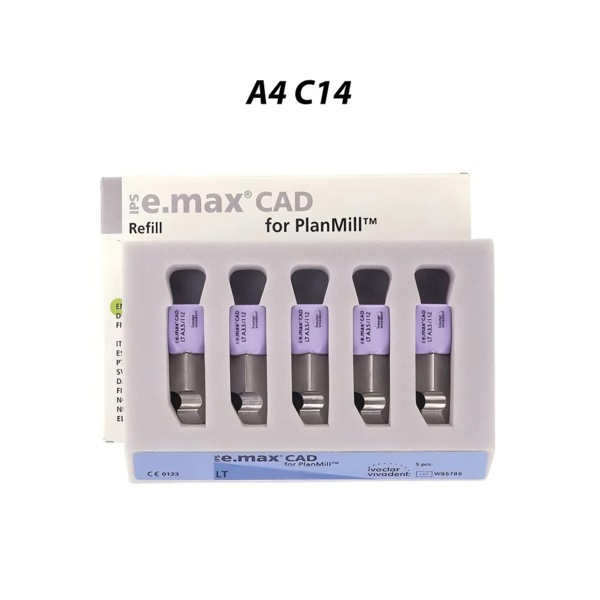 IPS e.max CAD PlanMill LT - блоки из дисиликата лития, цвет A4, C14, 5 шт - фото 0