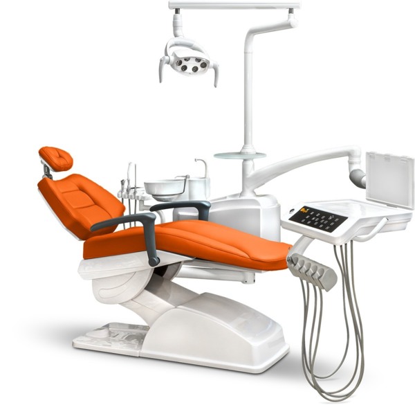 Стоматологическая установка AY-A 3600, нижняя подача, оранжевый - фото 0