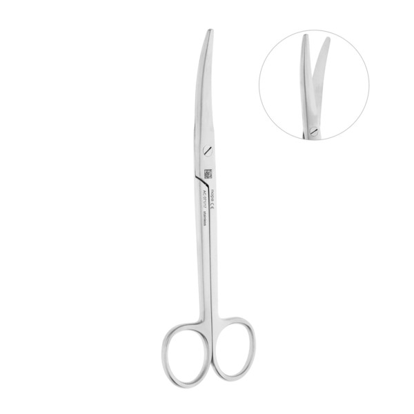 Ножницы операционные MAYO, тупоконечные, изогнутые, 17 см - фото 0