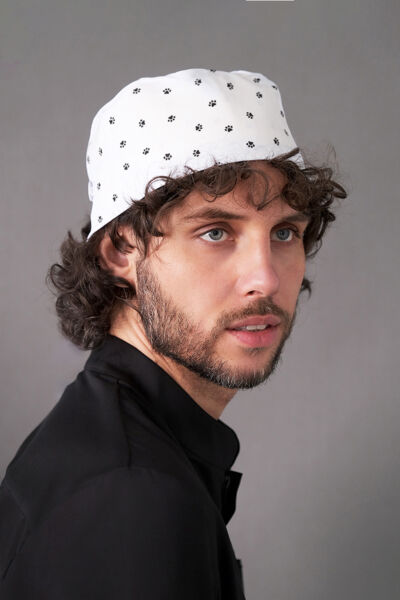 Шапочка медицинская Тезис TZ002, принт "Лапки", белый - фото 0