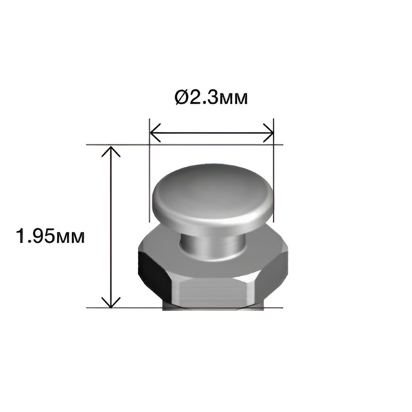 Ортодонтический винт OSSTEM OS, со стандартной головкой, комбинированная поверхность, D=1.6 мм, L=10.0 мм, G/H=1.5 мм - фото 1