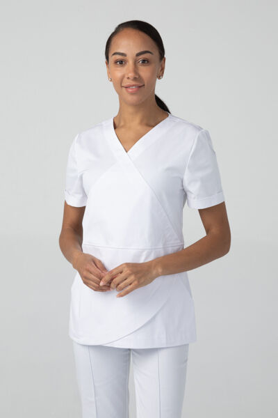 Туника женская Dr. Nice, короткий рукав, белый, 40 - фото 1