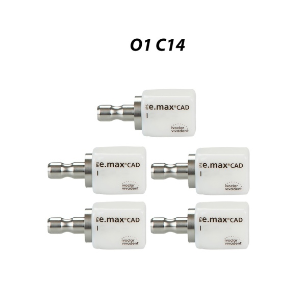 IPS e.max CAD PlanMill Impulse - блоки из стеклокерамики, цвет O1, C14, 5 шт - фото 0