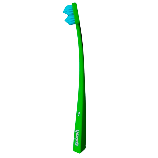 Зубная щетка Splash Brush Double 170, средней жесткости, зеленый, 1 шт - фото 0