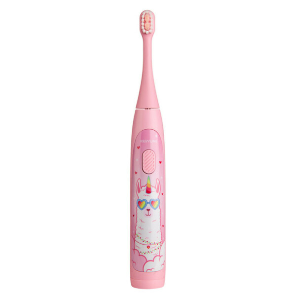 Детская электрическая звуковая зубная щётка Revyline RL 035 Kids, розовый - фото 1
