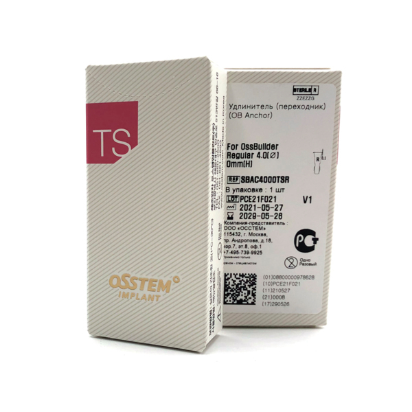 Переходник OSSTEM TS OB Standart, нового типа, 6-гранник D=0.9 мм, D=4.0 мм, H=0.0 мм - фото 2