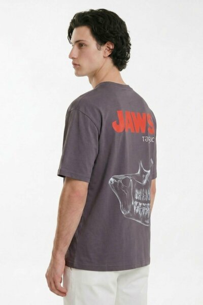 Футболка мужская Тезис TZ510, принт "JAWS", softone, графит, 58-60 - фото 4