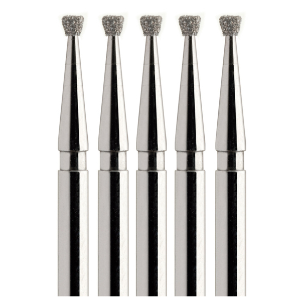 Бор алмазный 805, конус, D=0.9 мм, L=1 мм, FG, синий, 5 шт - фото 0