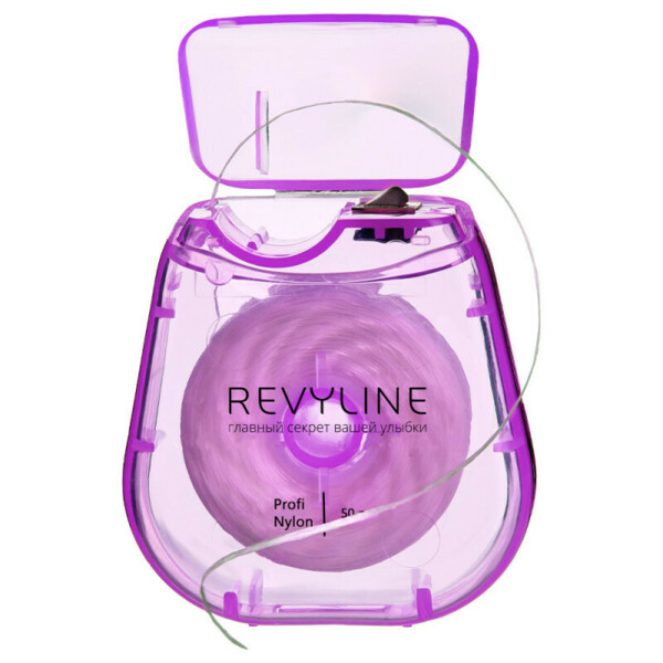 Зубная нить Revyline 1050D, нейлон, широкая, невощёная, 50 м - фото 0