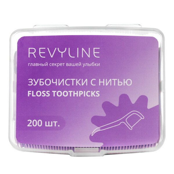 Зубочистки с нитью Revyline, 200 шт - фото 0
