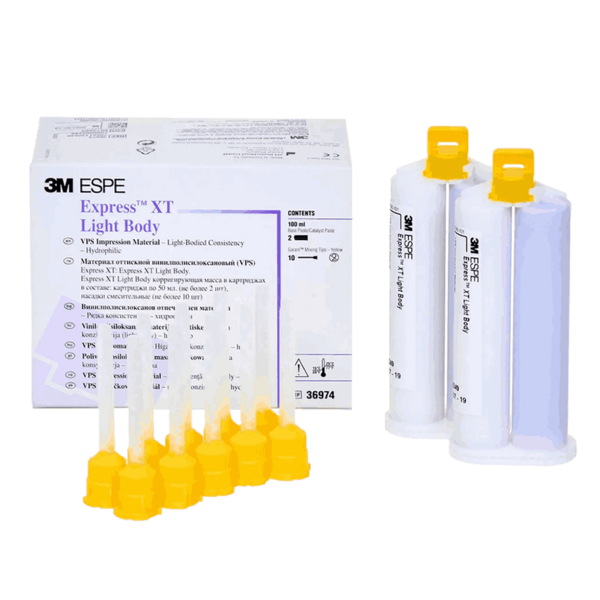 Слепочная масса 3M ESPE Express XT, корригирующая, для снятия высокоточных оттисков, картриджи, 2х50 мл - фото 0