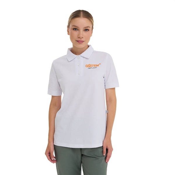 Поло женское Амрита "Osstem", белый, 46 размер - фото 0