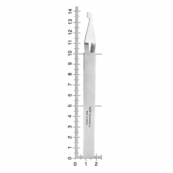 Пинцет ортодонтический HLW №H-301A, изогнутый, обратный, для брекетов, рифленые зубчики, L=130 мм, сталь, 1 шт - фото 3